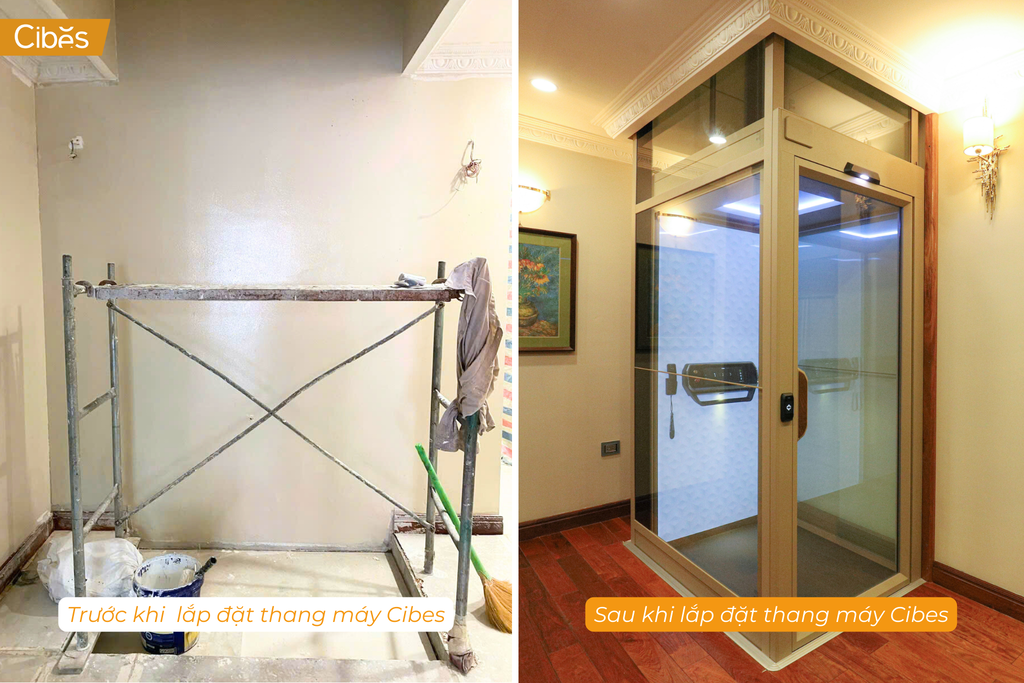 lắp đặt thang máy trục vít